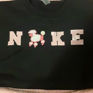Pink Poodle “nike” hoodie i can do any size and color! this is a black large.